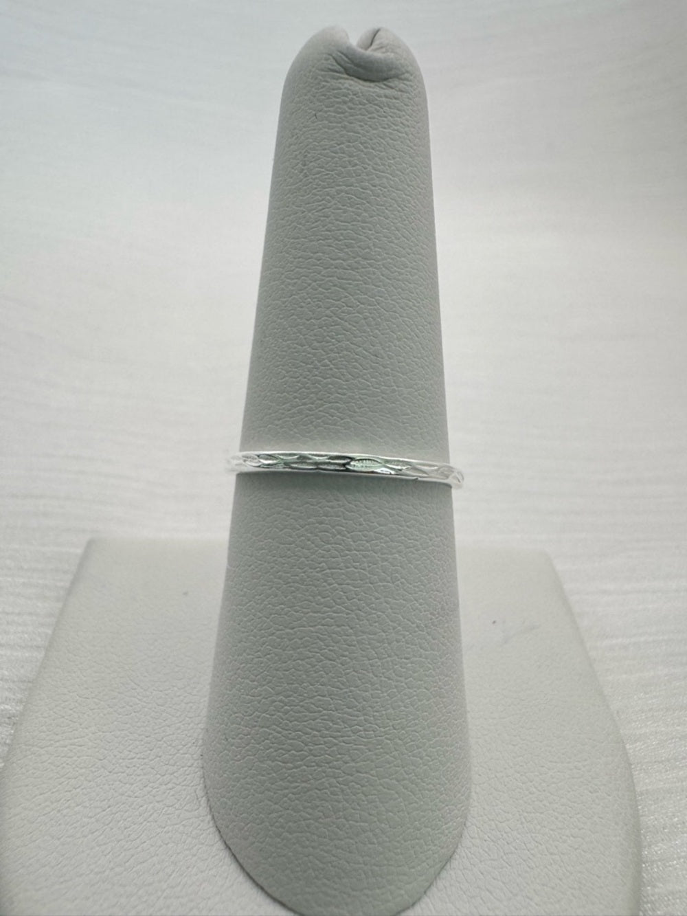 Silver Textured Ring Band