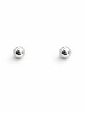 Silver Ball Stud Earrings