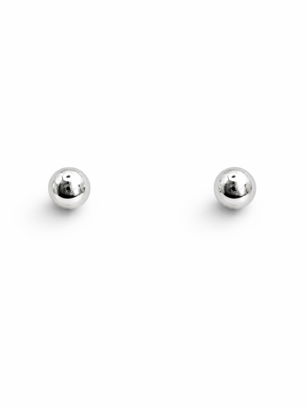 Silver Ball Stud Earrings