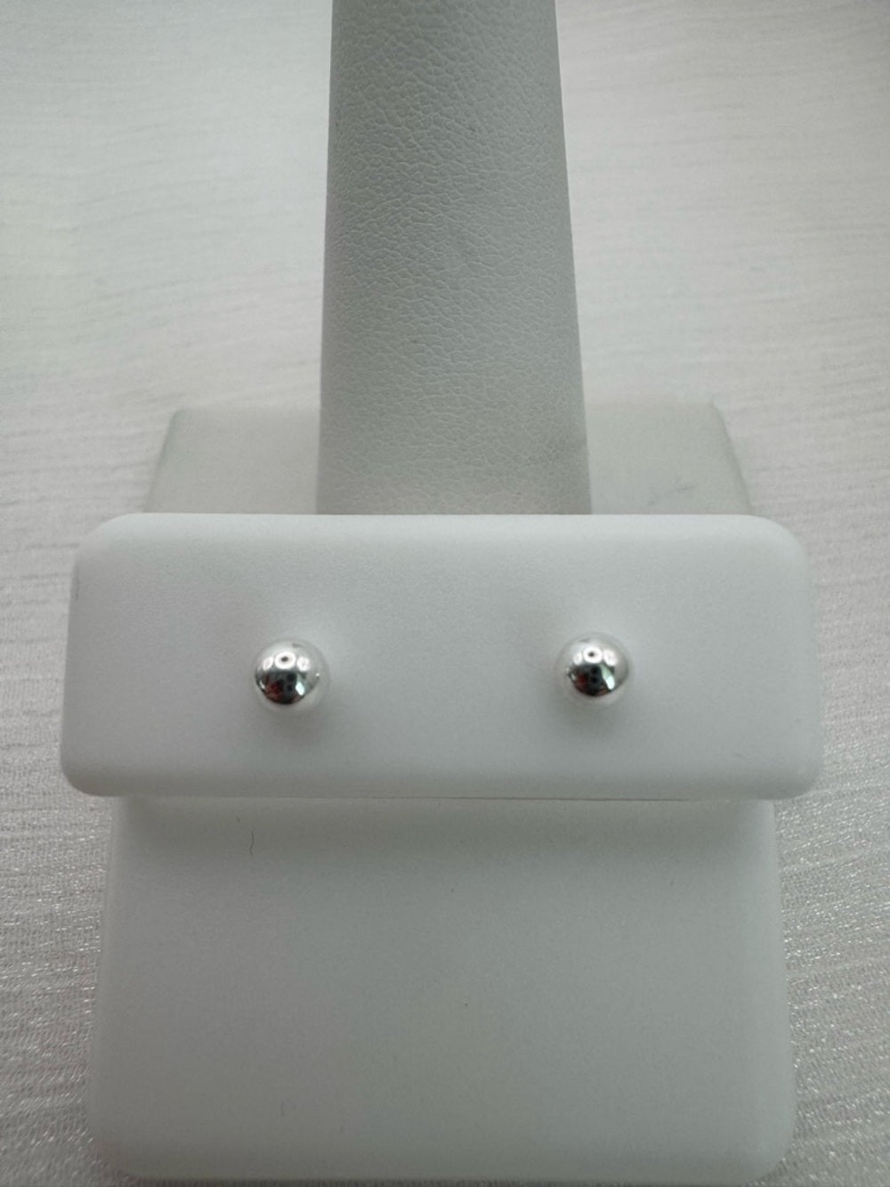 Silver Ball Stud Earrings