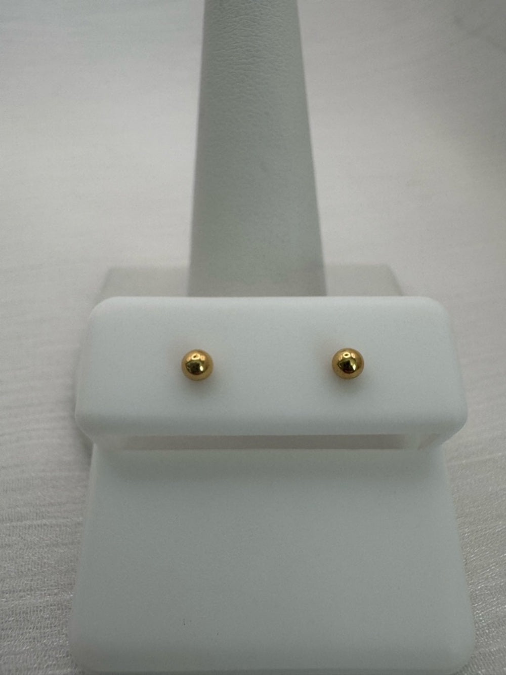 Gold Ball Post Stud Earrings