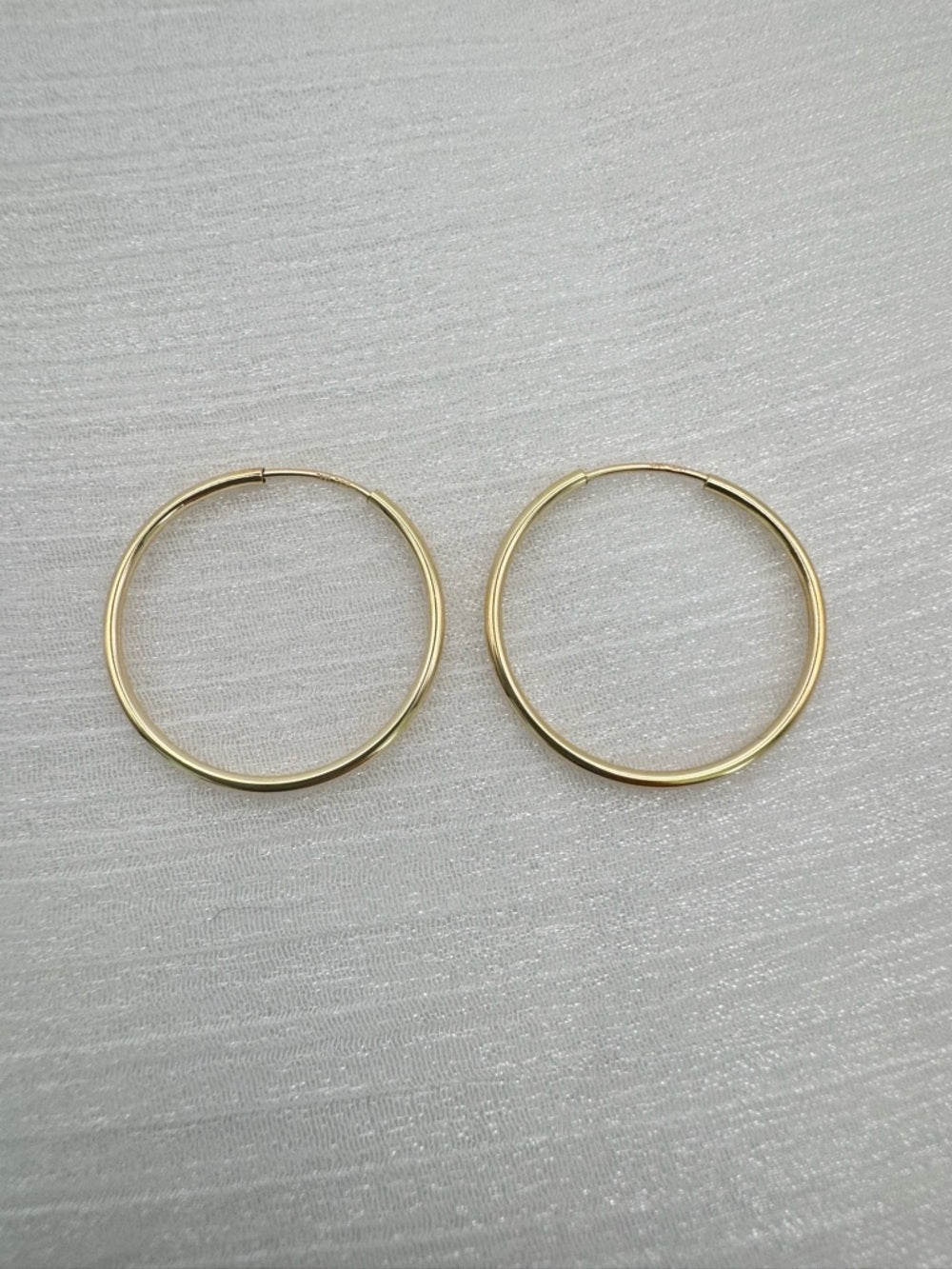 Gold Endless Hoops (24mm)