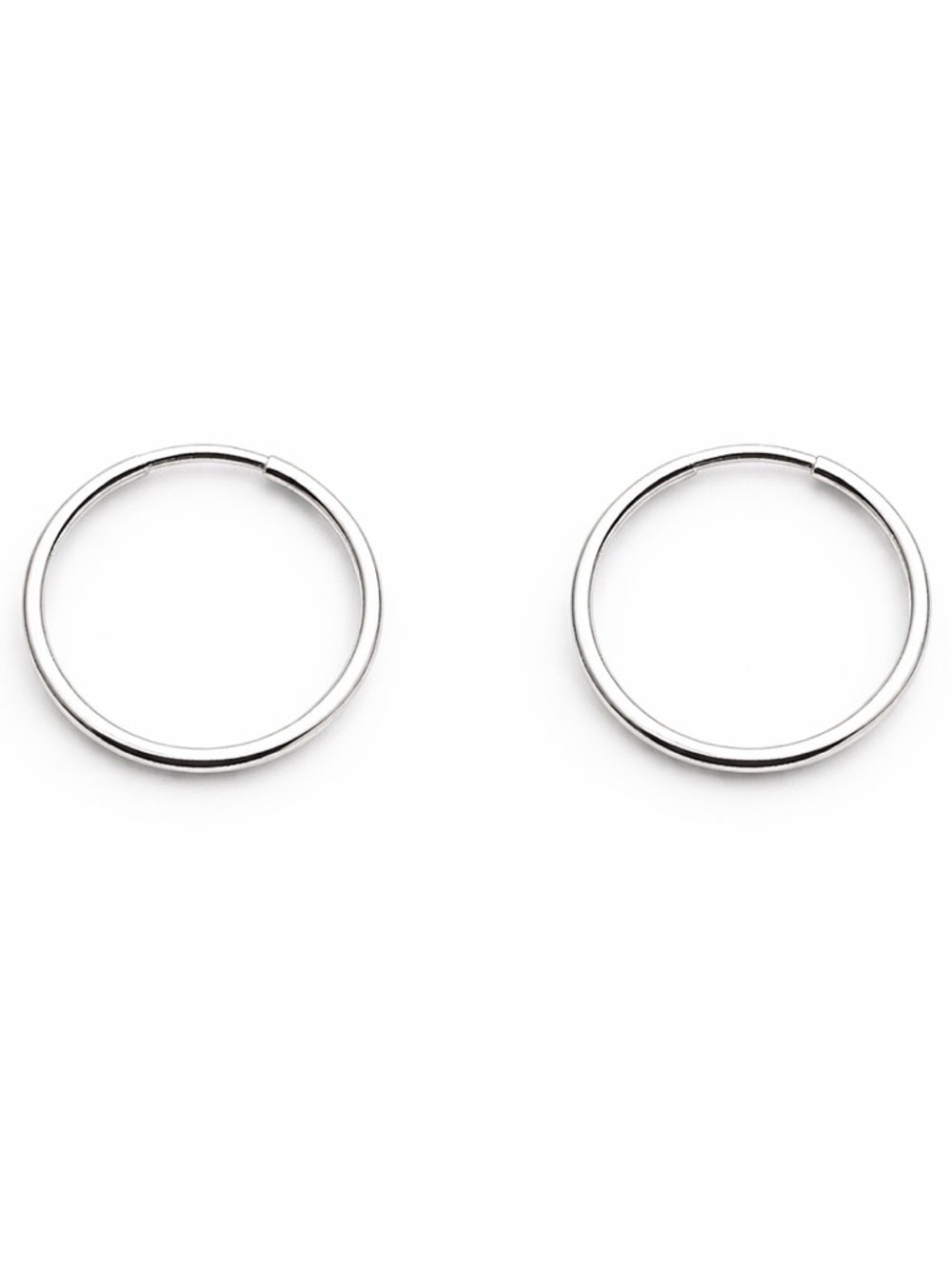 Silver Endless Hoops