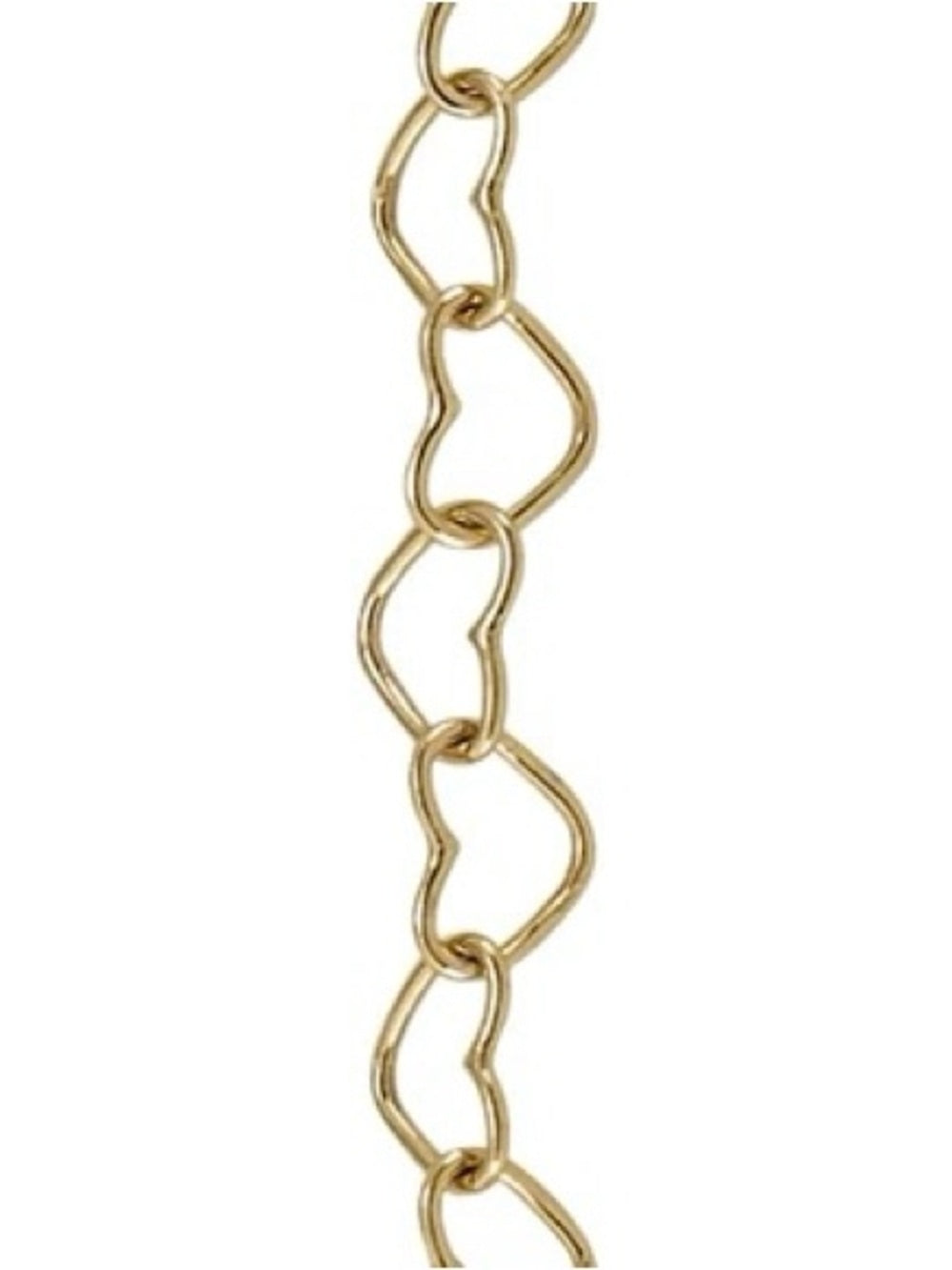 3mm Gold Heart Link Chain Custom Bracelet