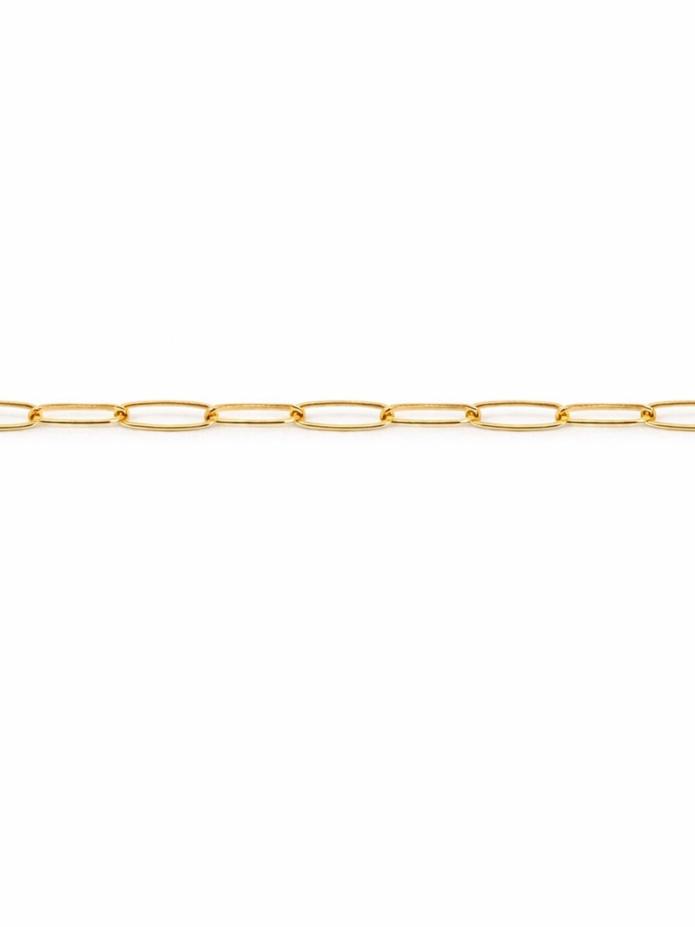 2.2mm Gold Flat Paperclip Chain Custom Bracelet