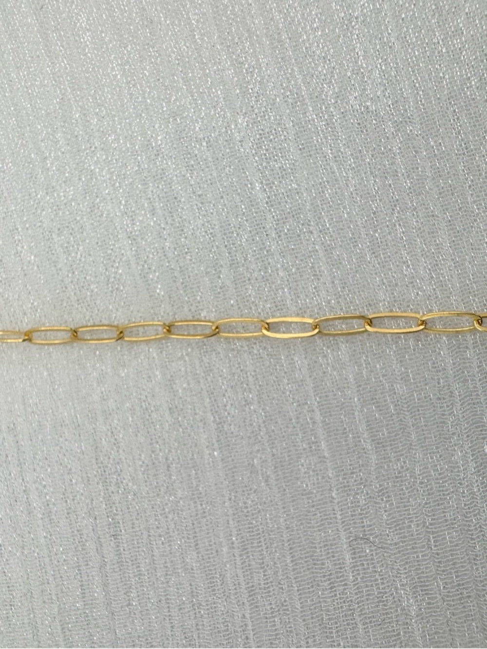 2.2mm Gold Flat Paperclip Chain Custom Bracelet