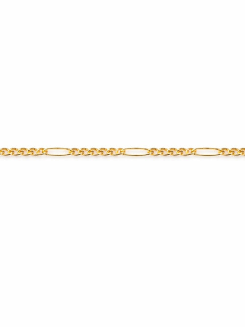 1.2mm Gold Micro Figaro Chain Custom Bracelet
