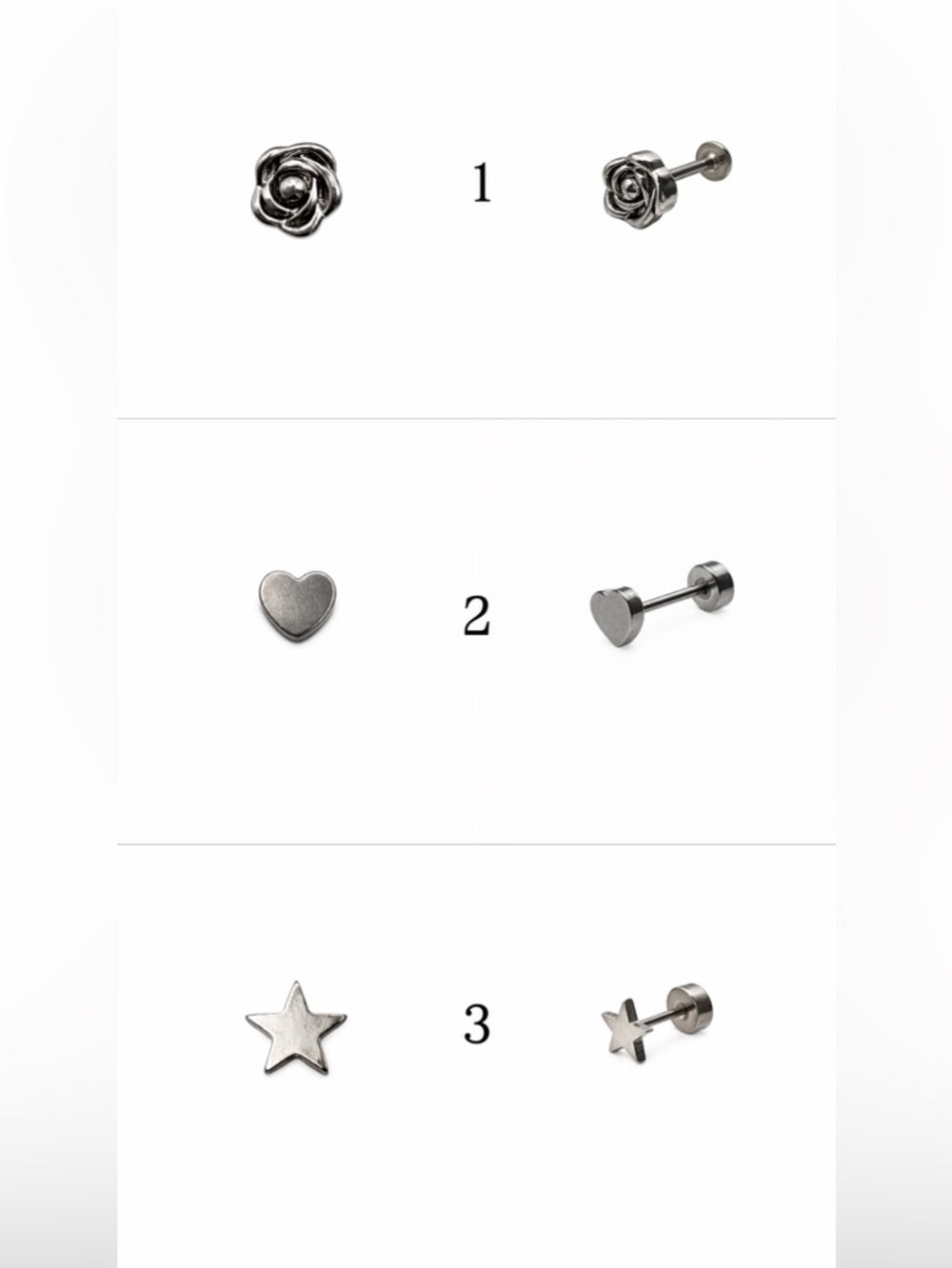 Silver Screwbacks 1-24