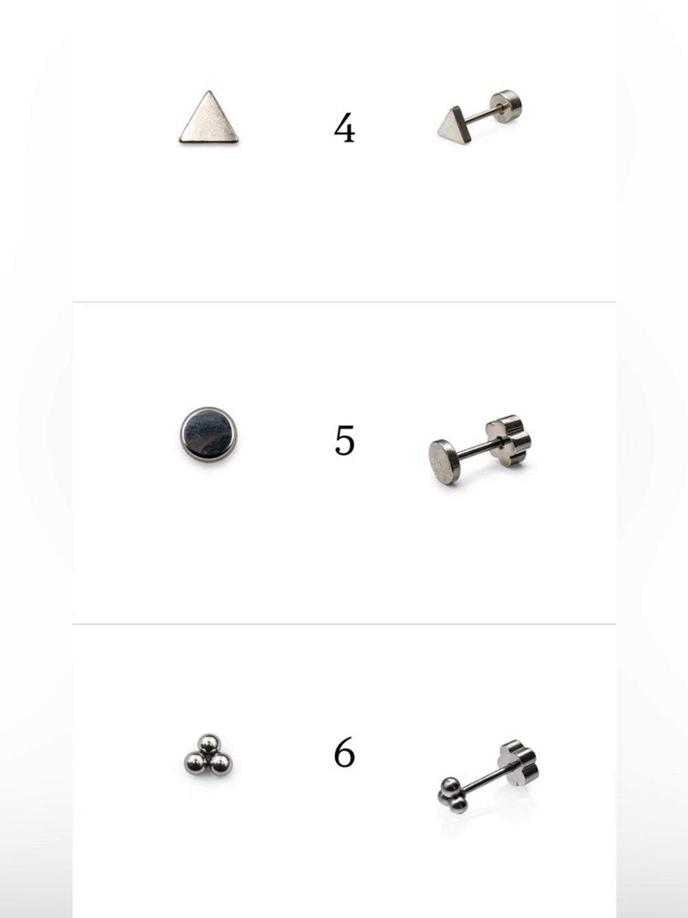 Silver Screwbacks 1-24