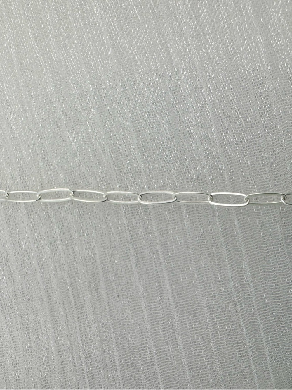 2mm Silver Flat Paperclip Chain Custom Necklace