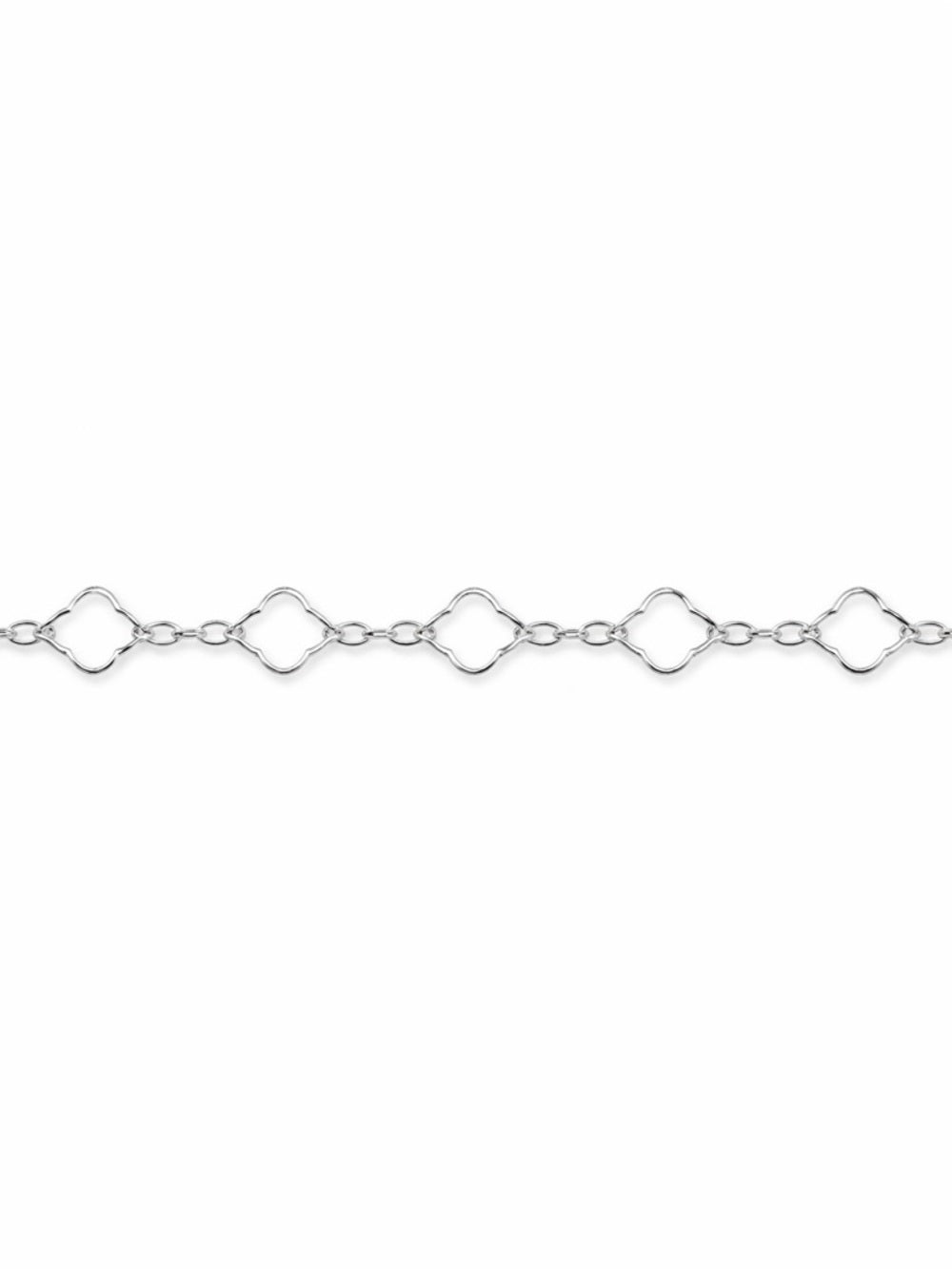 5mm Silver Quatrefoil Chain Custom Necklace