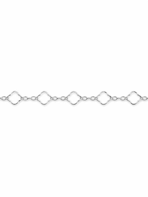 5mm Silver Quatrefoil Chain Custom Necklace