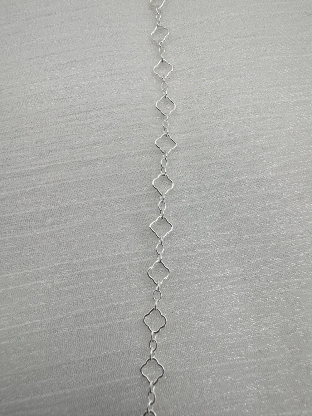 5mm Silver Quatrefoil Chain Custom Necklace