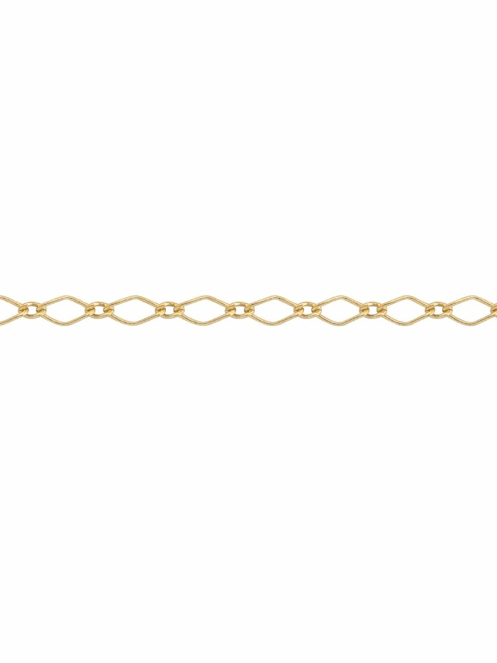 2.2mm Gold Elongated Diamond Link Chain Custom Necklace
