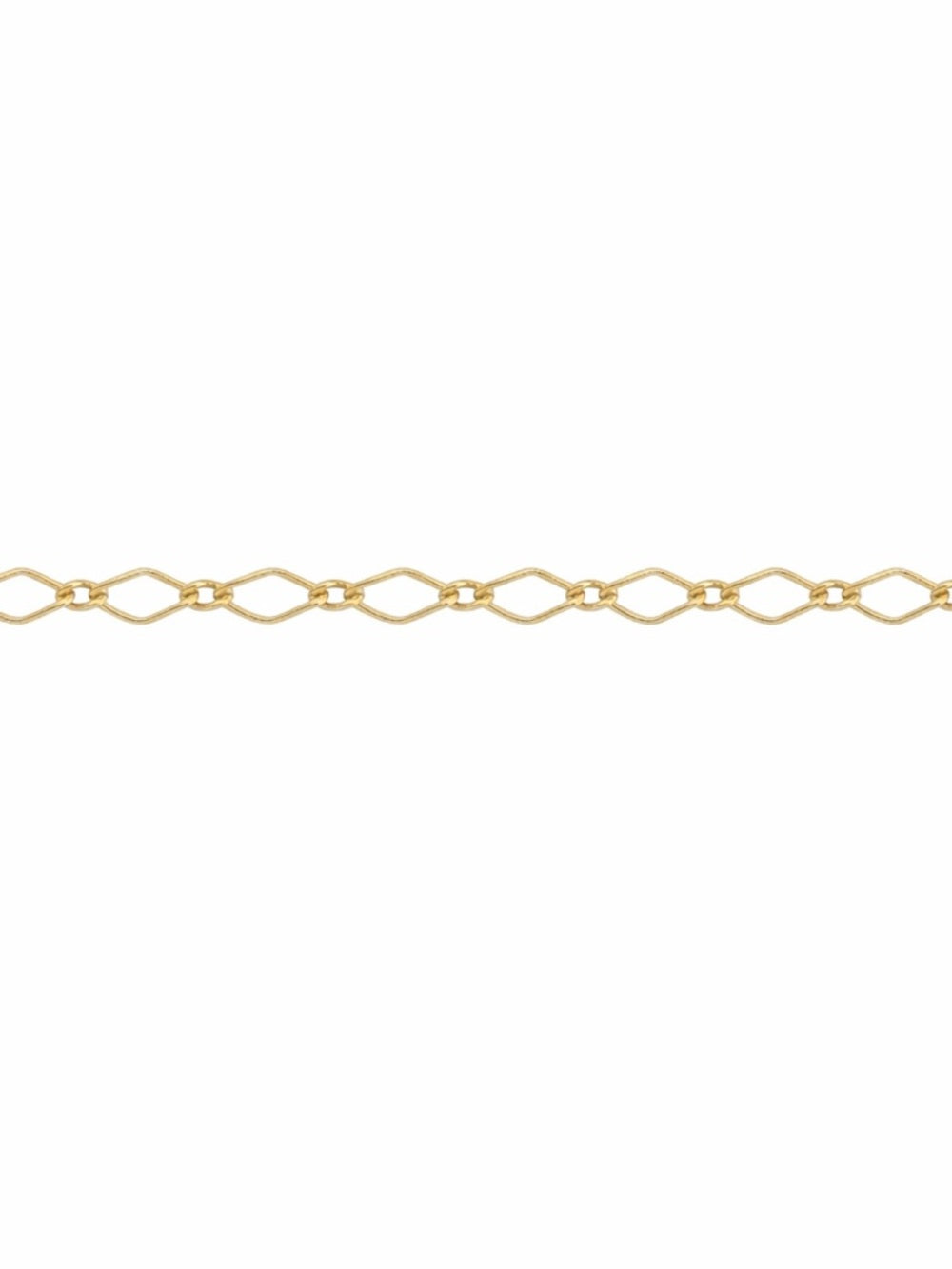 2.2mm Gold Elongated Diamond Link Chain Custom Bracelet