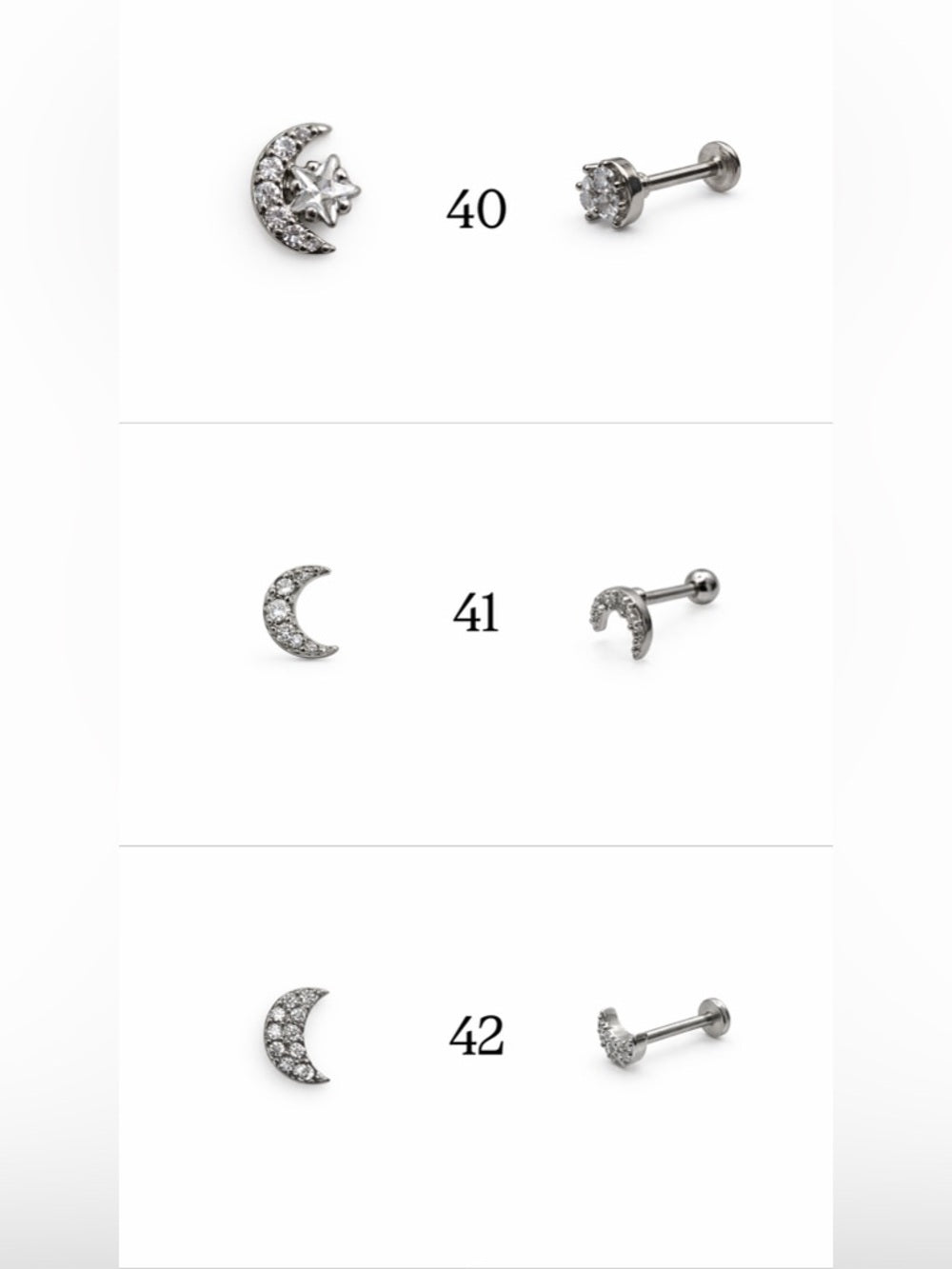 Silver Screwbacks 25-48