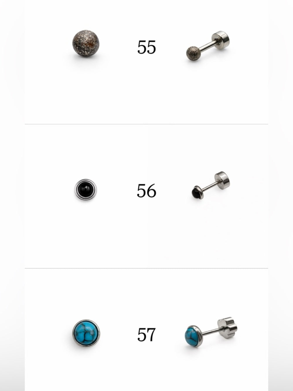 Silver Screwbacks 49-72