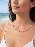 Freshwater Pearl and Carnelian Silver Necklace #88