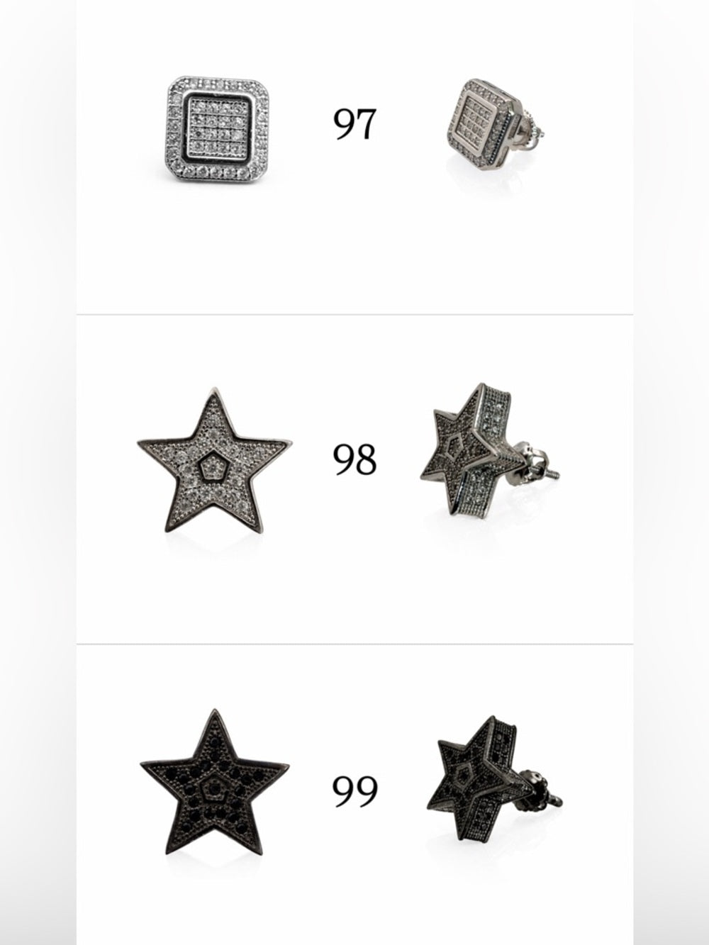 Silver Screwbacks 97-115