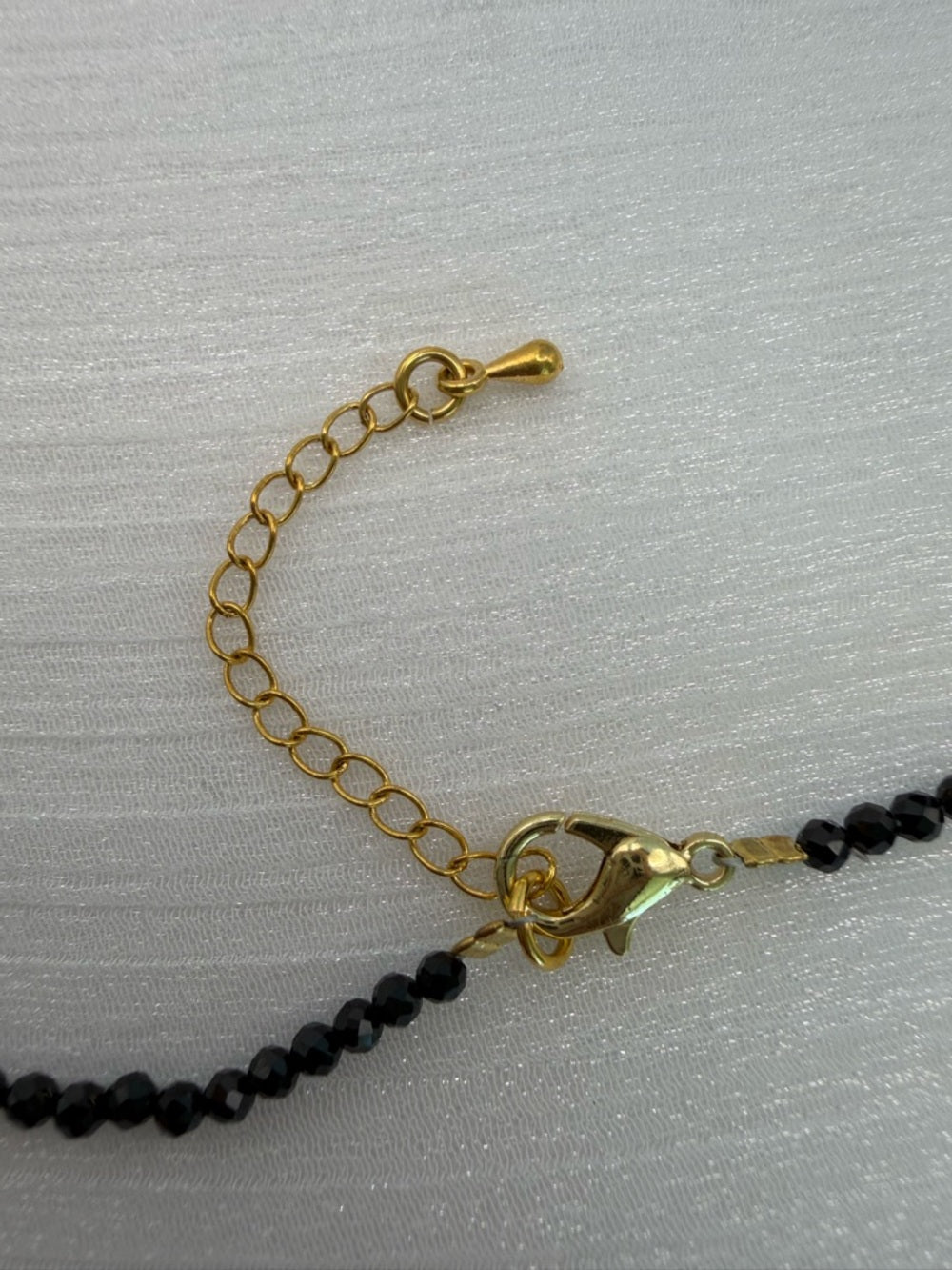 Black Spinel & Lapis Beaded Necklace (#103)