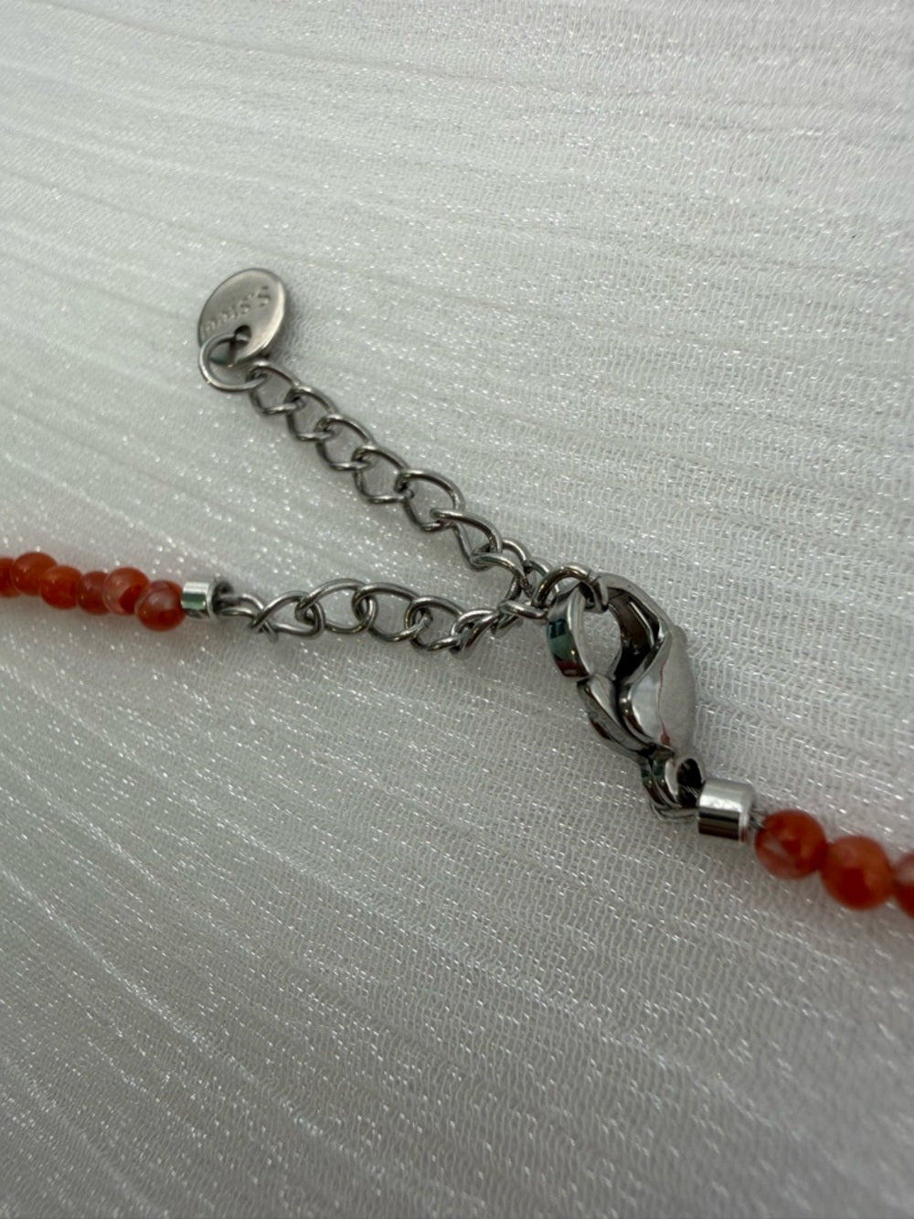 Silver Carnelian & Freshwater Pearl Beaded Necklace