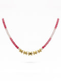 Cherry Blossom Quartz & Freshwater Pearl Beaded Necklace