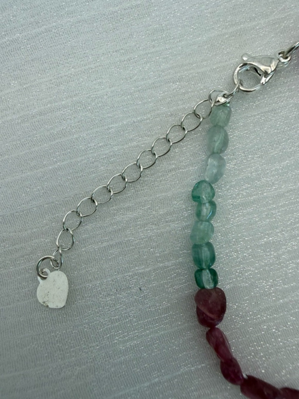 Rainbow Tourmaline Hand Beaded Bracelet