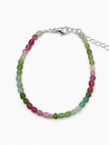 Rainbow Tourmaline Hand Beaded Bracelet