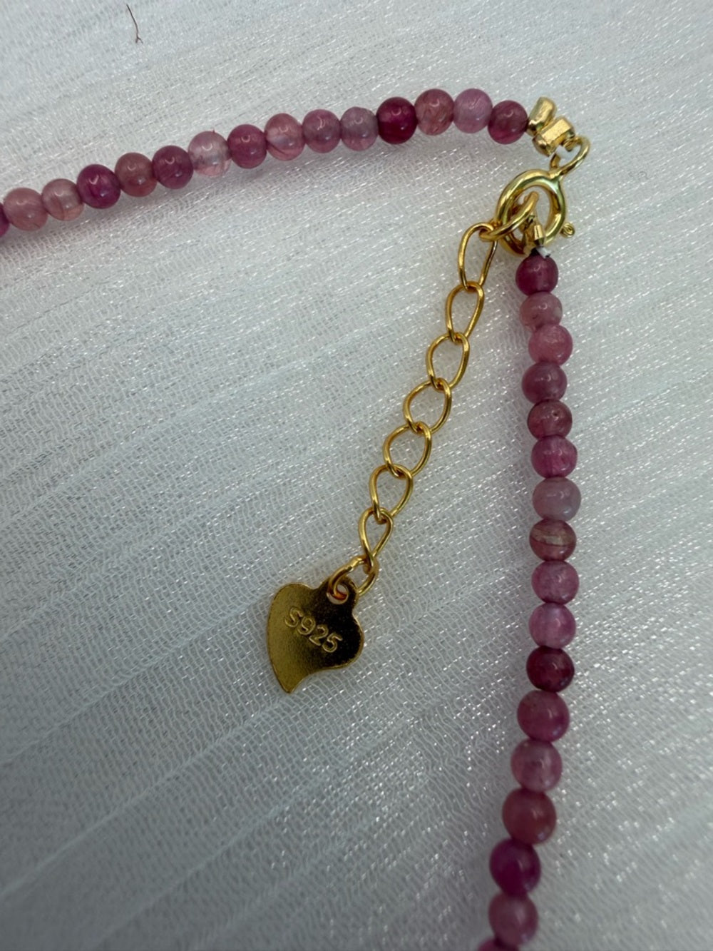 Pink & Rainbow Tourmaline Beaded Necklace