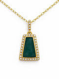 Jade Pavé Frame Pendant