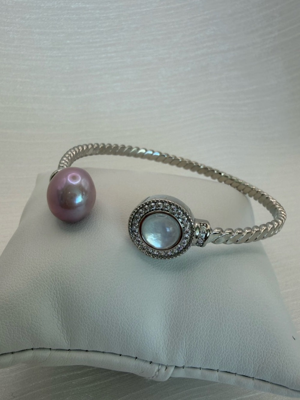 M.o.P. and Edison Pearl Braided Cuff