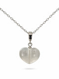 Clear Quartz Puffy Heart Detachable Pendant