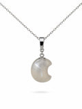 Clear Quartz Puffy Moon Detachable Pendant