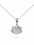 Rose Quartz Hello Kitty Detachable Pendant