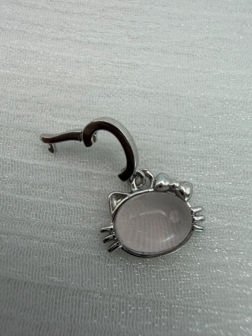 Rose Quartz Hello Kitty Detachable Pendant