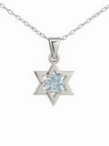 Swiss Blue Topaz Star Pendant