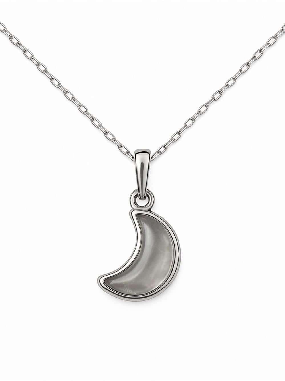 Clear Quartz Crecent Moon Pendant