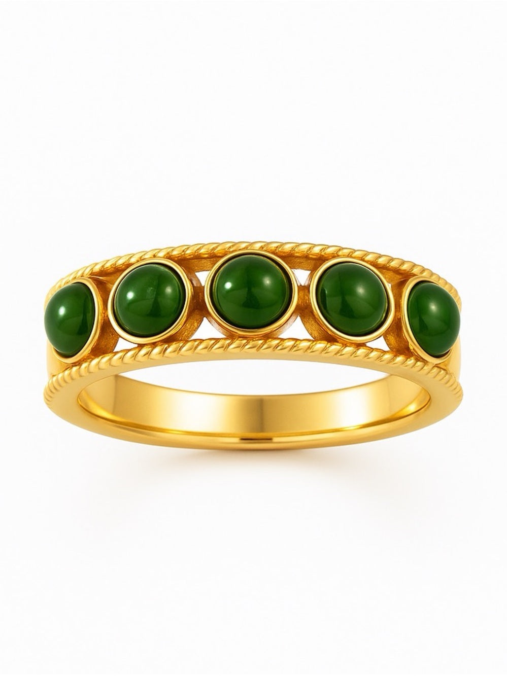 Jade Bubble Band Ring