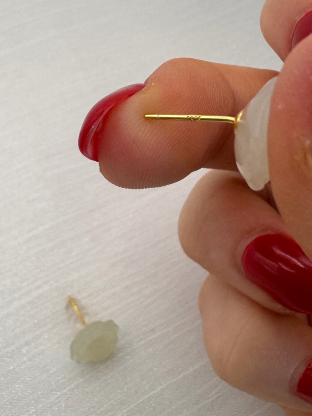 Jade Rose Bloom Stud Earrings