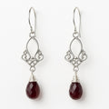 HK11206 Purple Tourmaline Dangle Earrings