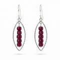 HK9068 Ruby Chandelier Earrings