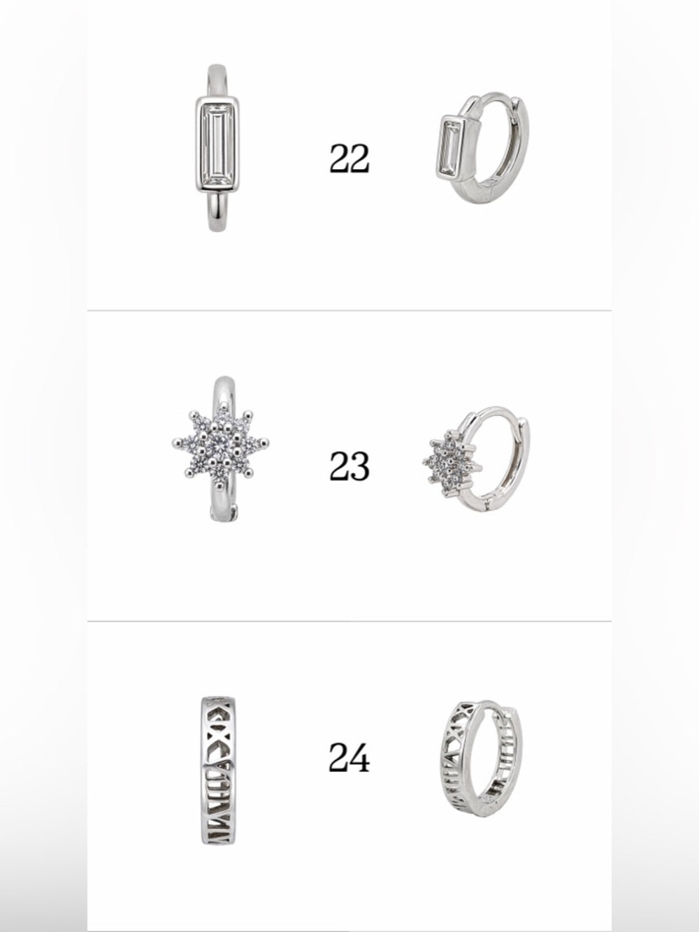 Silver S925 Huggies | 16-28