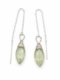 TH240 Prehnite Threader Earrings
