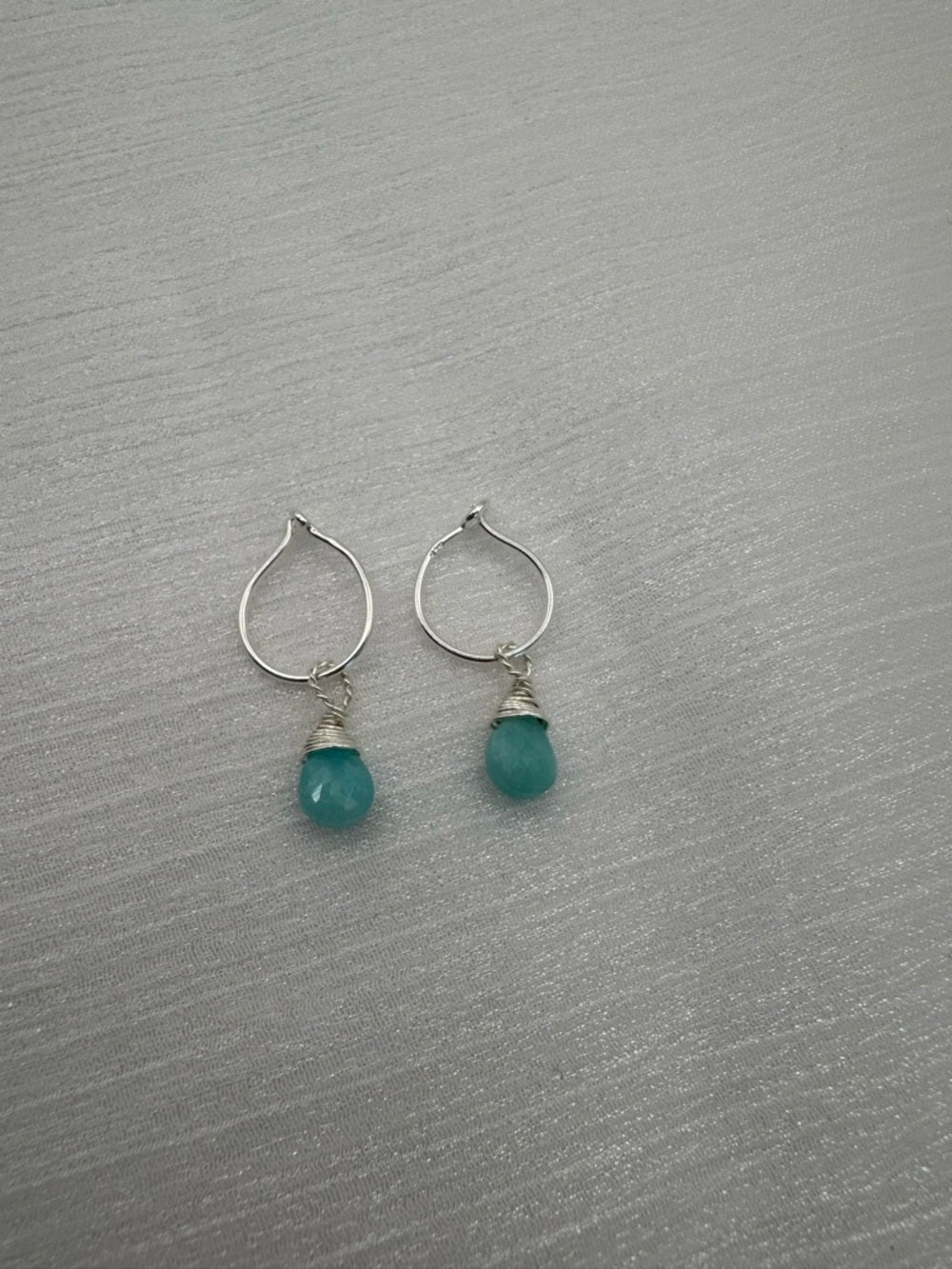 HP250 Amazonite Hoop Earrings