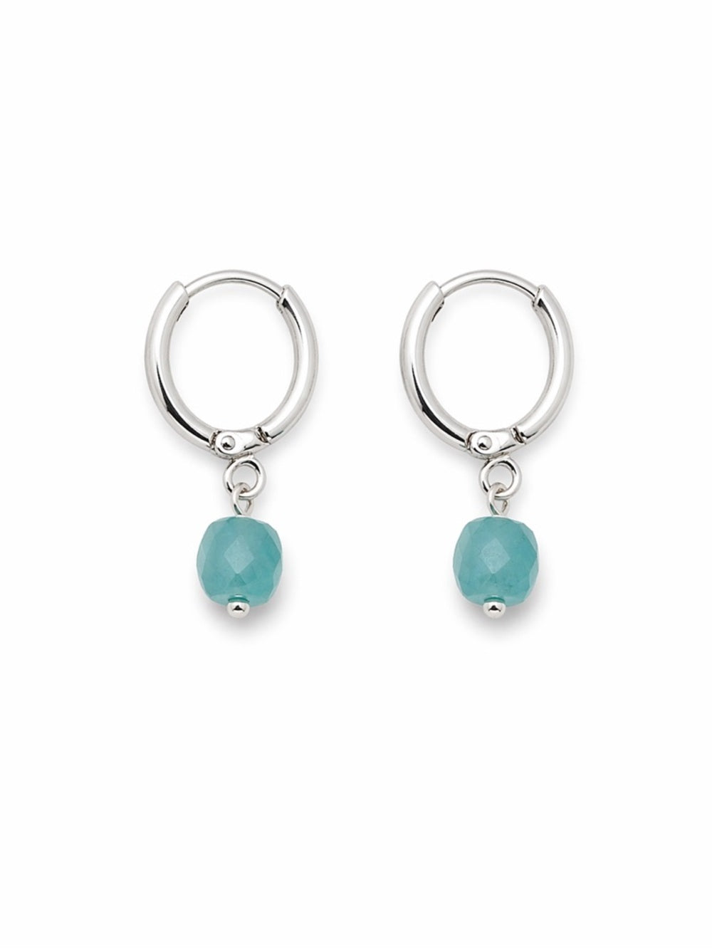 HG205 Amazonite Huggie Earrings