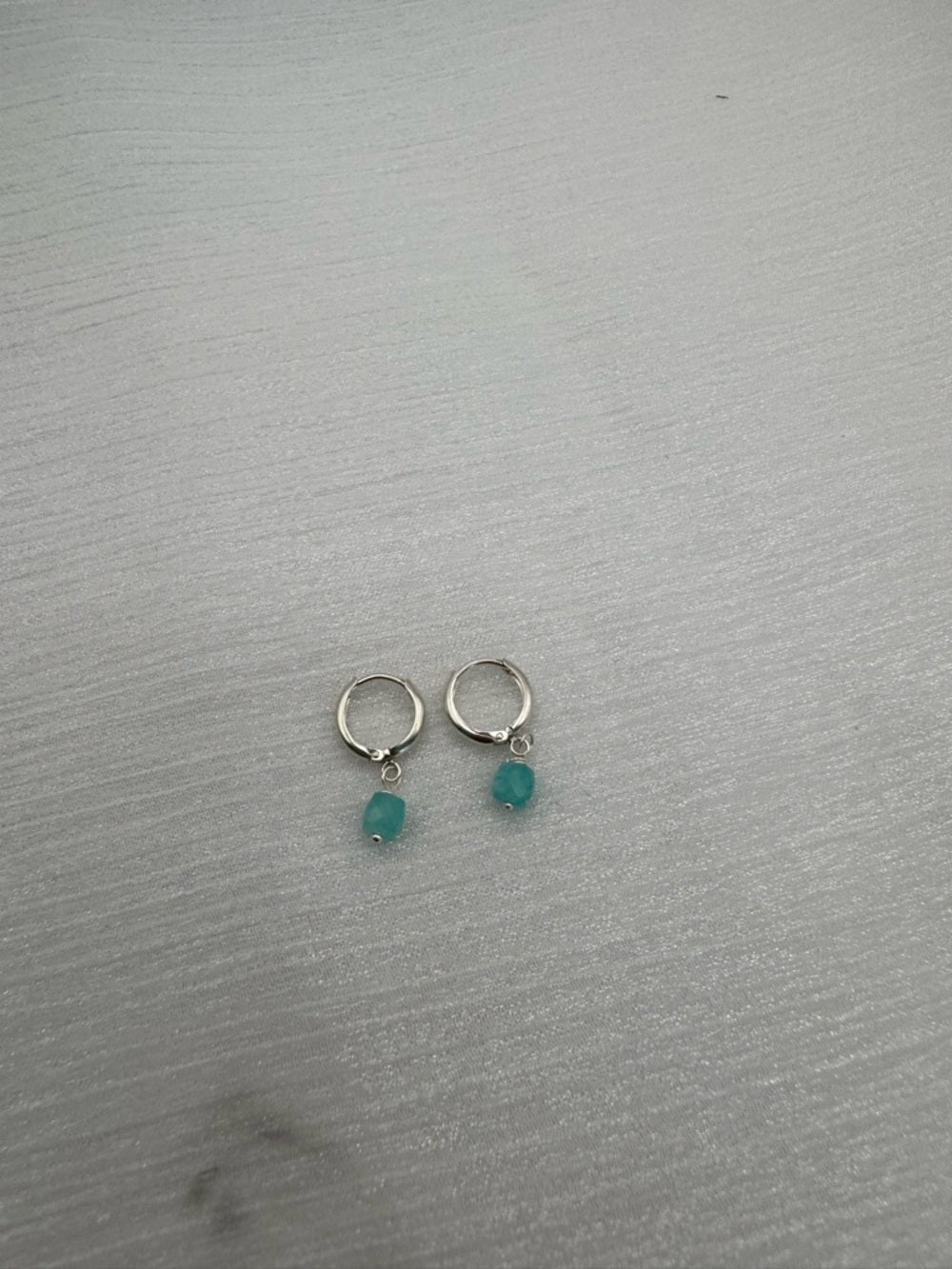 HG205 Amazonite Huggie Earrings