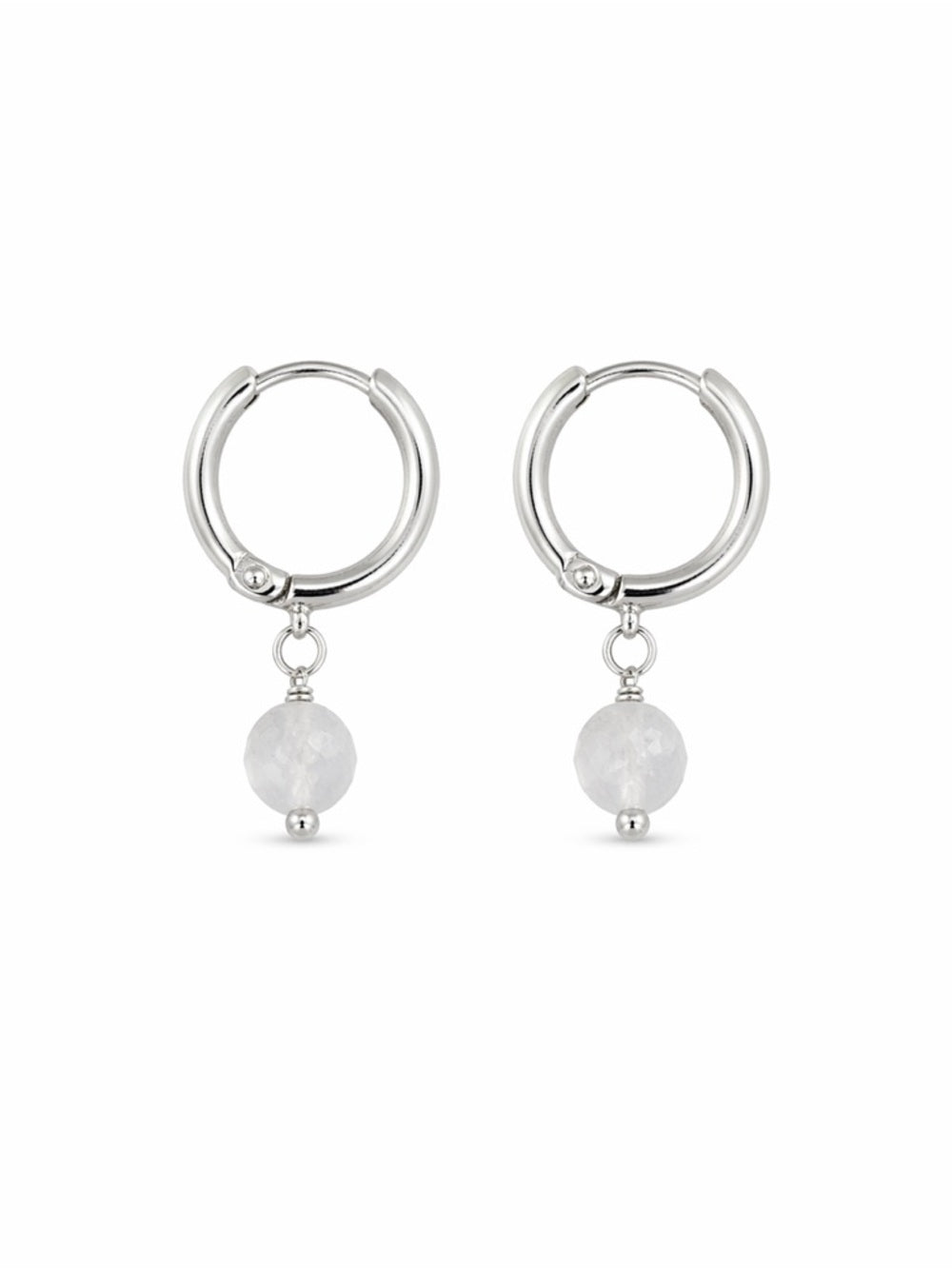 HG225 Moonstone Huggie Earrings