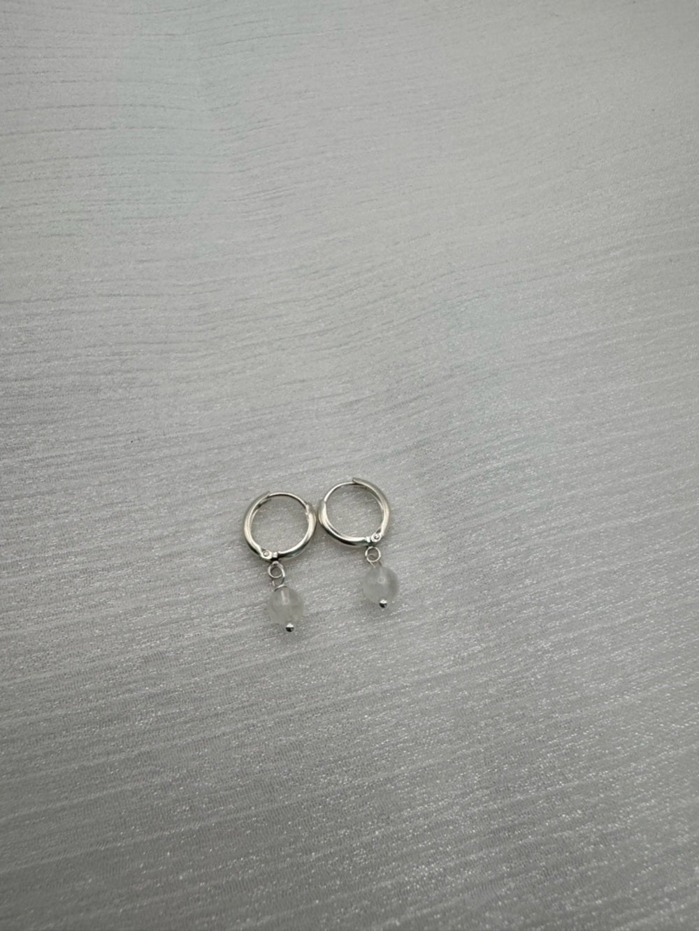 HG225 Moonstone Huggie Earrings