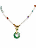 Freshwater Pearl and Jade Necklace