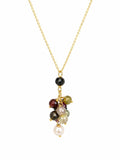 N7000 Rainbow Tourmaline and Freshwater Pearl Necklace